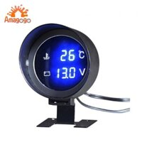 Đồng hồ đo nhiệt độ nước Vôn kế DC 12V / 24V có cảm biến 10mm