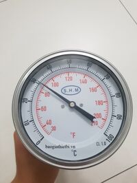 ĐỒNG HỒ ĐO NHIỆT ĐỘ SHM MẶT 100MM THANG ĐO 100 ĐỘ