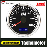 Đồng Hồ Đo Tốc Độ Động Cơ Diesel 3000 / 4000 / 6000 / 8000RPM 52mm 12V / 24V
