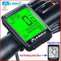 Đồng hồ đo tốc độ xe đạp không dây Inbike hiển thị km chống nước có đèn nền