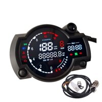 Đồng hồ đo tốc độ xe máy kỹ thuật số LCD đa năng cho phụ kiện xe máy Yamaha Honda 50cc-200CC