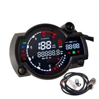 Đồng hồ đo tốc độ xe máy kỹ thuật số LCD đa năng cho phụ kiện xe máy Yamaha Honda 50cc-200CC