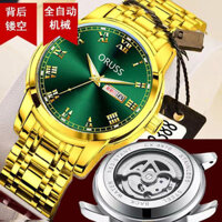 Đồng hồ doanh nhân chính hãng Đồng hồ đeo tay nam nguyên bản Đồng hồ thép không gỉ thể thao Thương hiệu chống nước tự động Giả Cơ khí nam dạ quang Lịch chống nước Đồng hồ đáy trong suốt