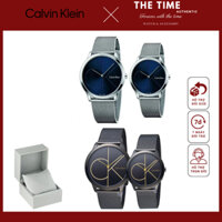 Đồng hồ đôi Calvin Klein Minimal Blue Dial  K3M2112N & K3M2212N ; Black K3M214X1 & K3M224X1 . 40mm & 35mm. 3atm