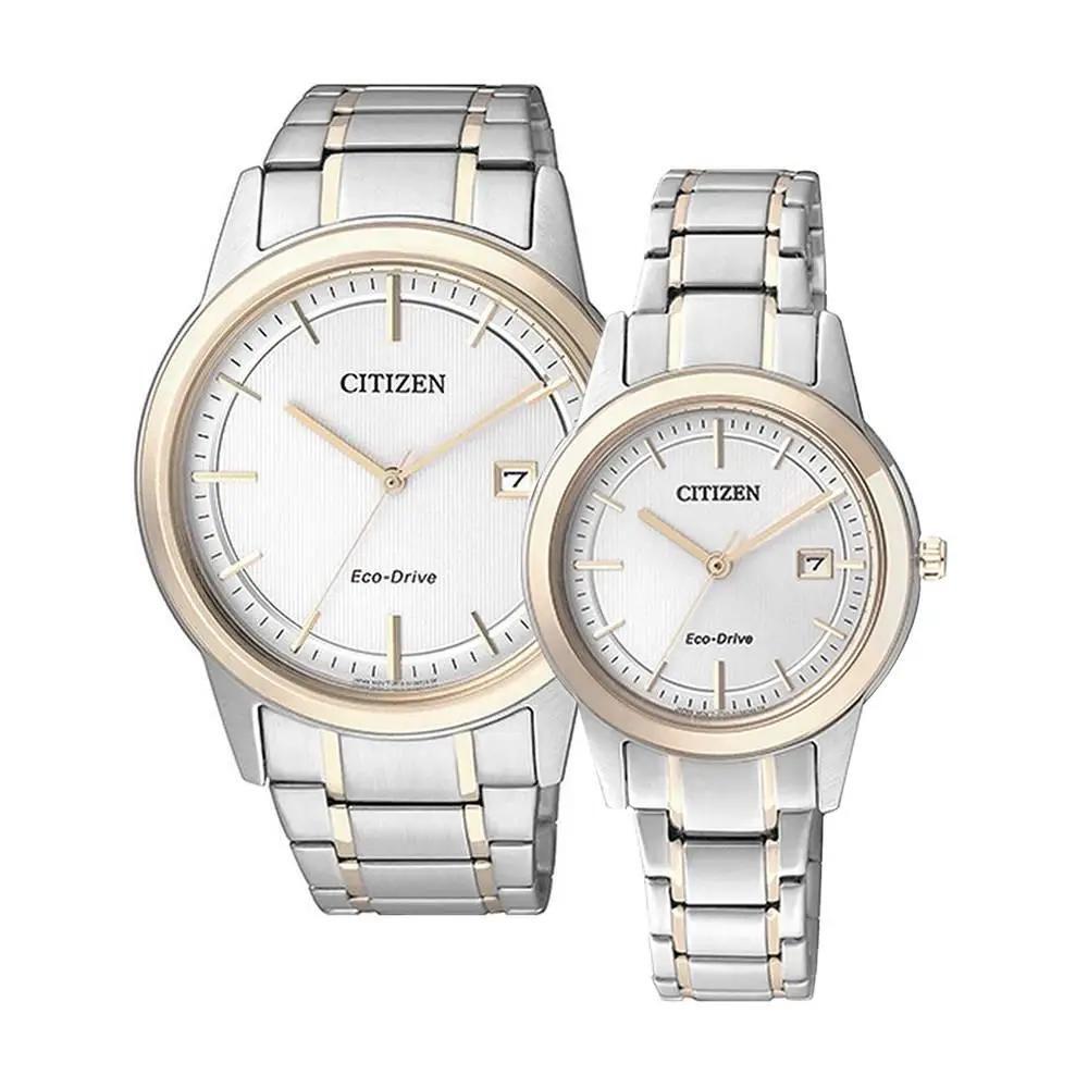 Đồng hồ đôi Citizen AW1238-59A và FE1088-50A