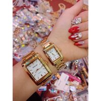 ĐỒNG HỒ ĐÔI NAM NỮ HALEI MẶT VUÔNG KHUY BẤM CHO CẶP ĐÔI BÊN NHAU TRỌN ĐỜI