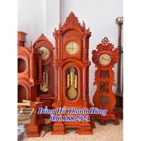 Đồng hồ đứng quả lắc cây tứ trụ gỗ hương siêu chât. Cao 2m 3 gỗ hương. Máy chuông nhạc Hàn Quốc. Đồng Hồ Thanh Hùng
