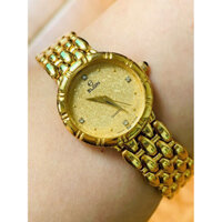 Đồng hồ Elgin Thuỵ Sỹ dây mạ vàng dáng hạt gạo nữ tay nhỏ đeo đẹp.