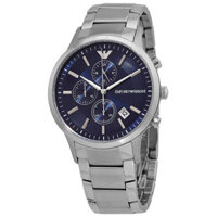 Đồng Hồ Emporio Armani Renato Chronograph Quartz (máy pin) Mặt Xanh AR11164 (Nam) Chính Hãng