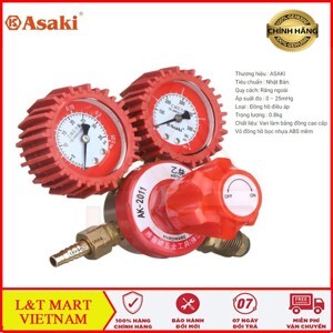 Đồng hồ gas màu đỏ Asaki AK-2011