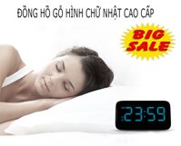 Đồng Hồ Gỗ Báo Thức Hình Chữ Nhật Cao Cấp  Đồng Hồ Báo Thức Điện Tử Thông Minh Để Bàn  Đơn Giản Mộc Mạc Nhưng Không Kém Phần Sang Trọng  Thanh Lịch  Tiết Kiệm Năng Lượng  Giá Rẻ  Bh 1 Đổi 1 Toàn Quốc  Sale 50% Bởi RealQuality Shop