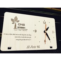 Đồng hồ gỗ để bàn thiết kế theo yêu cầu