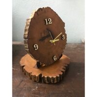 Đồng hồ gỗ lũa, đồng hồ gỗ tự nhiên, đồng hồ trang trí bàn học, Đồng hồ làm quà tặng, đồng hồ độc đáo, đồng hồ Deco