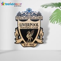 Đồng hồ gỗ treo tường bóng đá logo CLB Liverpool