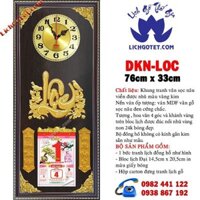 ĐỒNG HỒ GỖ TREO TƯỜNG CHỮ LỘC  MẪU DKN