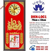 ĐỒNG HỒ GỖ TREO TƯỜNG CHỮ LỘC MẪU DKN ĐỎ