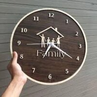 Đồng Hồ Gỗ Treo Tường Gia Đình (Family ) 30x30cm