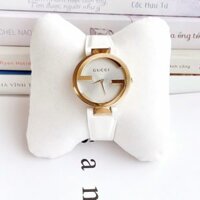 Đồng hồ Gucci nữ dây da giá rẻ Gucci G siêu cấp màu trắng 29mm