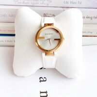 Đồng hồ Gucci nữ dây da giá rẻ Gucci G siêu cấp màu trắng 29mm