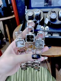 Đồng hồ Gucci nữ dây kim loại mặt vuông Gucci Lady Mini Steel 28mm