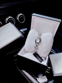 Đồng hồ Gucci nữ dây xích màu bạc Sliver giá rẻ like auth 25mm