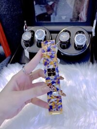 Đồng hồ Gucci nữ mặt vuông dây đá Acrylic Gucci Twirl Lady siêu độc 36mm