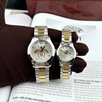 Đồng Hồ Gucci Ong Dây Kim Loại Màu Demi Like Auth 28/38mm