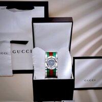 Đồng hồ Gucci Twirl like auth dạng lắc tay mix màu xanh đỏ 25mm