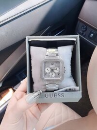 Đồng hồ Guess Integrity nữ mặt vuông đính đá GW0472L1 Like Auth 35mm