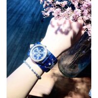 Đồng Hồ Guess Nữ Chính Hãng W1140L3 Heartbreaker Blue Leather Band Ladies Watch