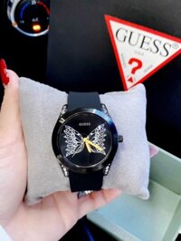 Đồng hồ Guess nữ dây cao su màu đen Guess W0023L10 Time To Give Pencils 38mm