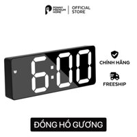 Đồng hồ gương, đồng hồ led để bàn hình chữ nhật cao cấp Ponny Premium Home