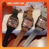Đồng hồ guou nữ mặt vuông dây silicon, bảo hành 12 tháng, tặng box