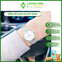 Đồng Hồ Halei V15 - Đồng Hồ Nữ Cao Cấp ĐỒNG HỒ 24H Dây Mành Đan Bằng Hợp Kim Chống Gỉ, Có Chốt Dịch Chuyển Cho Vừa Tay