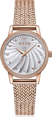 Đồng hồ hàn quốc Julius nữ JA-1219 - Đồng Trắng