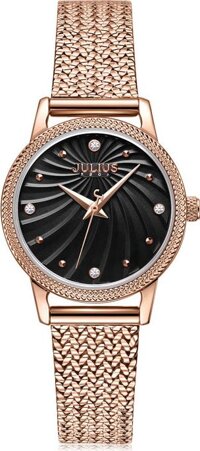 Đồng hồ hàn quốc Julius nữ JA-1219 - Đồng Đen