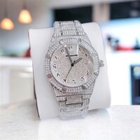 Đồng Hồ Hanboro Nam Đính Full Đá Silver 44mm