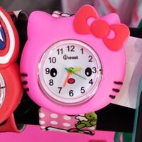 Đồng Hồ HELLO KITTY Loại Tay Đập Dễ Thương - ĐỒNG HỒ TAY ĐẬP GIÁ SIÊU HẠT ZẺ - Dành cho bé