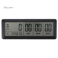 Đồng hồ hẹn giờ đếm ngược kỹ thuật số lớn - Hẹn giờ đếm ngược 999 ngày cho nhà bếp phòng thí nghiệm tốt nghiệp (Đen)