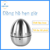 Đồng hồ hẹn giờ làm bài tập, nấu ăn hình quả trứng chất liệu inox - Tiện ích và tinh tế