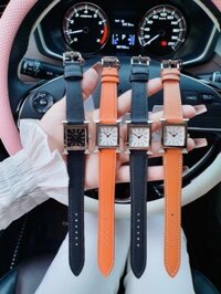 Đồng hồ Hermes Like Auth nữ mặt vuông dây da 4 màu 26mm