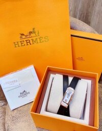 Đồng hồ Hermes nữ dây da Hermes Kelly Swisft Leather Watch màu đen – Dwatch H01