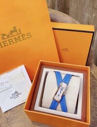 Đồng hồ Hermes nữ dây da Hermes Kelly Swisft Leather Watch màu xanh dương – Dwatch H02
