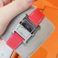 Đồng hồ Hermes nữ mặt vuông đính đá Hermes Heure H Diamond 3 màu Like Auth