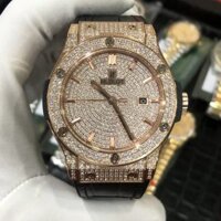 Đồng hồ Hublot Automatic nam đính full đá Super Fake 1:1 Nhật 42mm