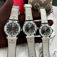 Đồng hồ Hublot cặp máy cơ Automatic đính đá giá rẻ màu xám 33-38-42mm