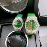 Đồng hồ Hublot cặp nam nữ máy cơ Hublot màu xanh lá cây Super Fake 34/42mm