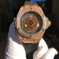 Đồng hồ Hublot nam đính đá máy cơ Hublot Big Bang Sang Bleu Gold super fake 42mm