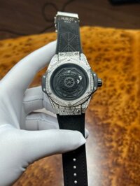 Đồng hồ Hublot nam đính đá máy cơ Big Bang Sang Bleu Sliver Super Fake 42mm