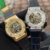 Đồng hồ Hublot nam đính đá Hublot Skeleton máy cơ Automatic Super Fake 42mm